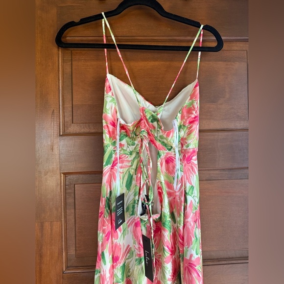 Lulus Vacay Getaway Ivory Multi Floral Print Backless Maxi Dress 🌸 - Picture 6 of 9